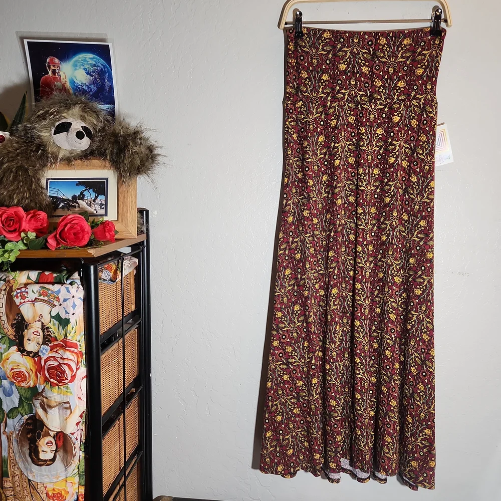 LULAROE XS Floral Patterned Maxi Skirt - Picture 6 of 7